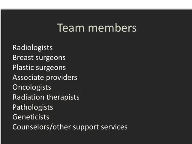 How a radiologist works in an interdisciplinary breast team