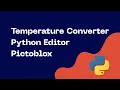 Temperature Converter Python Editor PictoBlox DIYsession1
