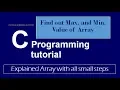 Array for finding Max Min Value in C Programming Part-15