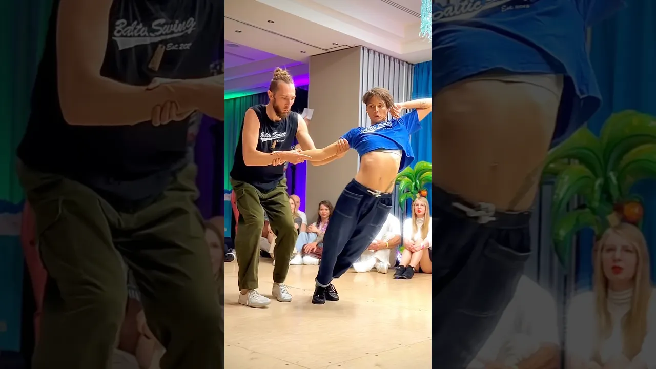 This song brings way too much joy & mojo… losing our cool was never an option 🤪 #dance #wcs #improv
