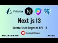 Full Stack Web Development with Next js 13 TypeScript Prisma Next js Auth and Postgres