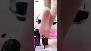  footjob chinese girl pantyhose feet