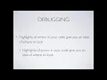CSC 110 Week 3 Part B - Debugging Tips