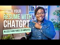 Tailor Your Resume in Under 3 Minutes Using ChatGPT Step-by-Step
