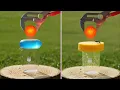 1000 C Red Hot Metal Ball vs Soap Cheese Mentos