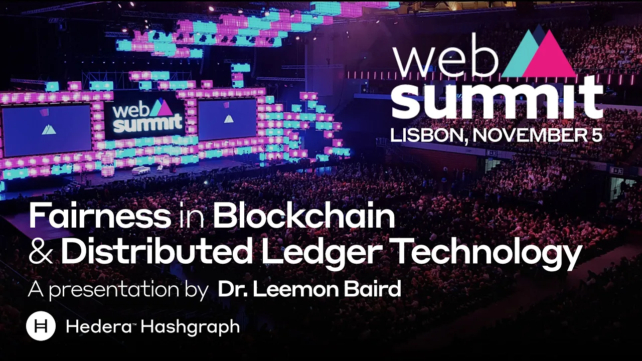 Are blockchain & DLT the same thing & should we care about fairness? Dr. Leemon Baird at Web Summit