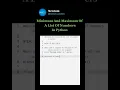 Minimum And Maximum Of A List Of Numbers In Python