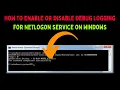 How to Enable or Disable Debug logging for Netlogon Service on Windows 11