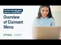 New Unemployment System in IowaWORKS Overview of Clamant Menu