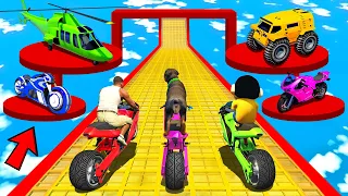 Download SHINCHAN AND FRANKLIN TRIED THE IMPOSSIBLE MEGA RAMP 4 PRIZE JUMP CHALLENGE GTA 5 MP3