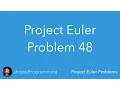 Project Euler using Scala Problem 48