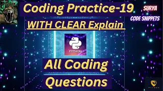 Coding practice-19 coding Questions CCBP NxtWave YouTube