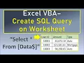 Excel VBA Create SQL Query on Worksheet