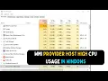 How to Fix WMI Provider Host High CPU Usage in Windows 11