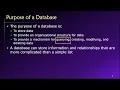 Topic 01 Part 01 - The Purpose of a Database
