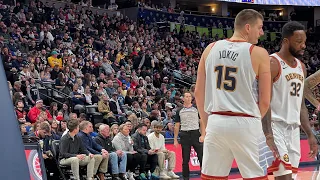The Denver Nuggets Courtside Experience VVIP seats on the floor