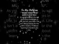 Message to My Children