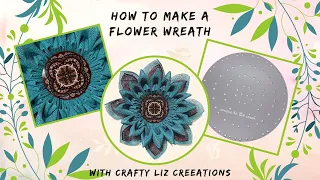 How to Make a Flower Wreath | Easy DIY Blue Flower on the Small Board | New Reverse Tuck in Petal