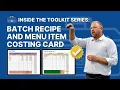 How to Use the Batch Recipe Menu Costing Card Ryan s TRB Restaurant Owners Toolkit Breakdown