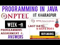 Programming in java Week - 6 nptel Programming Assignments