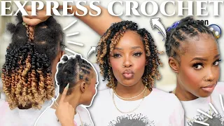 This SHORT HAIR Crochet Braid HACK Will CHANGE EVERYTHING EXPRESS CROCHET On TWA