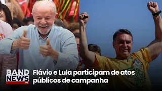 Flávio e Lula participam de atos públicos de campanha | BandNews TV