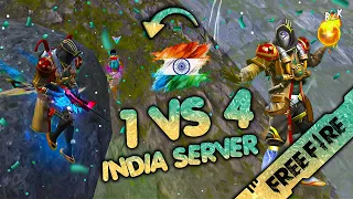  b2k dominating the india server 1 vs 4 high kill game ff freefire