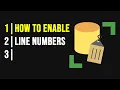 How to Enable Line Numbers in SQL Management Studio