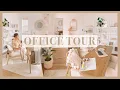 HOME OFFICE TOUR ENTRYWAY cozy neutral decor styling ideas to create a peaceful space