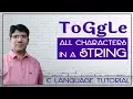 C program to toggle string case Toggle string case