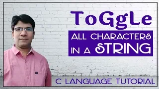 C program to toggle string case Toggle string case