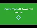 Quick Tips AI Powered Forms NoCode