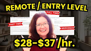 Part Time Full Time 4-Day Work Week Entry Level Remote Jobs With Good Pay Now Hiring