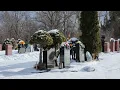 A Snowy Day Tour of Pine Hill Cemetery Funeral 4K