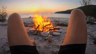 SOLO CAMPING & SPEARFISHING UNINHABITED ISLAND: (Back 2 Basics Ep: 26)