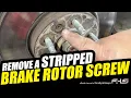 BRAKE ROTOR SET SCREW STRIPPED or SEIZED - EASIEST METHOD for removal Torx bit Allen Phillips