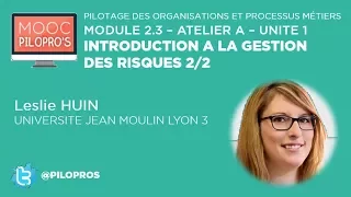 Introduction à la gestion des risques 2/2