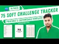 Printable 75 Soft Challenge Tracker 2025 19 Pages Customizable Template - Lifetime Use