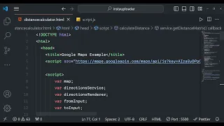 Javascript Distance Matrix API Example to Find Distance Routes Between Two Places and Show in Maps