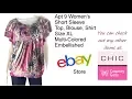 Apt 9 Women s Women s Short Sleeve Top Size XL Multi Colored Embellished