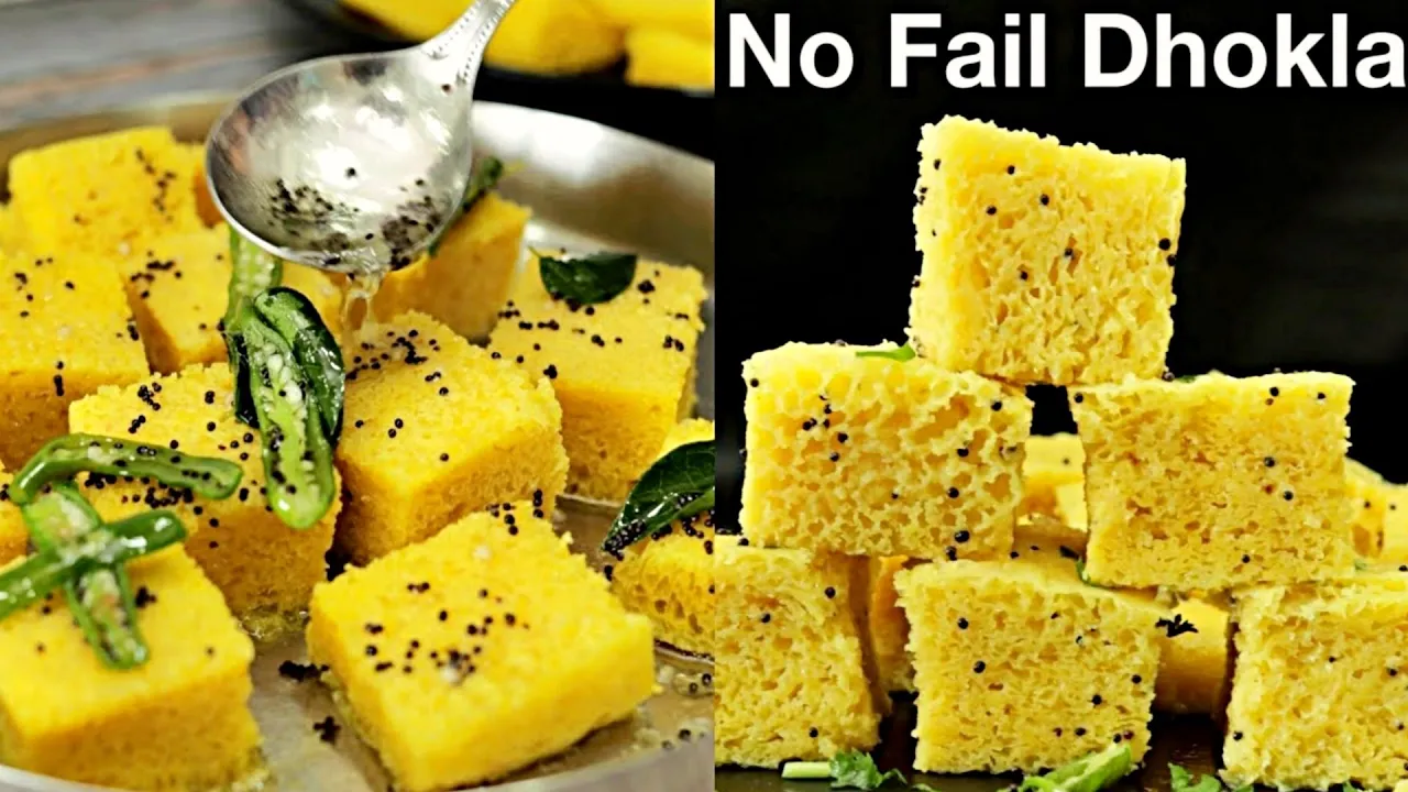 Soft Perfect Khaman Dhokla - Instant Spongy No Fail Dhokla   Gujarati Khaman