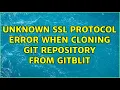 Unknown SSL protocol error when cloning git repository from Gitblit 2 Solutions