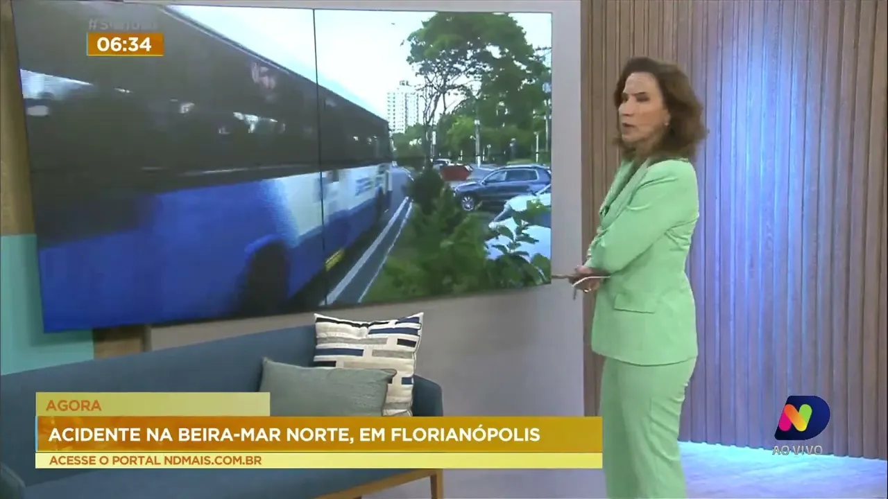 Acidente e excesso de velocidade são flagrados em uma das principais avenidas de Florianópolis