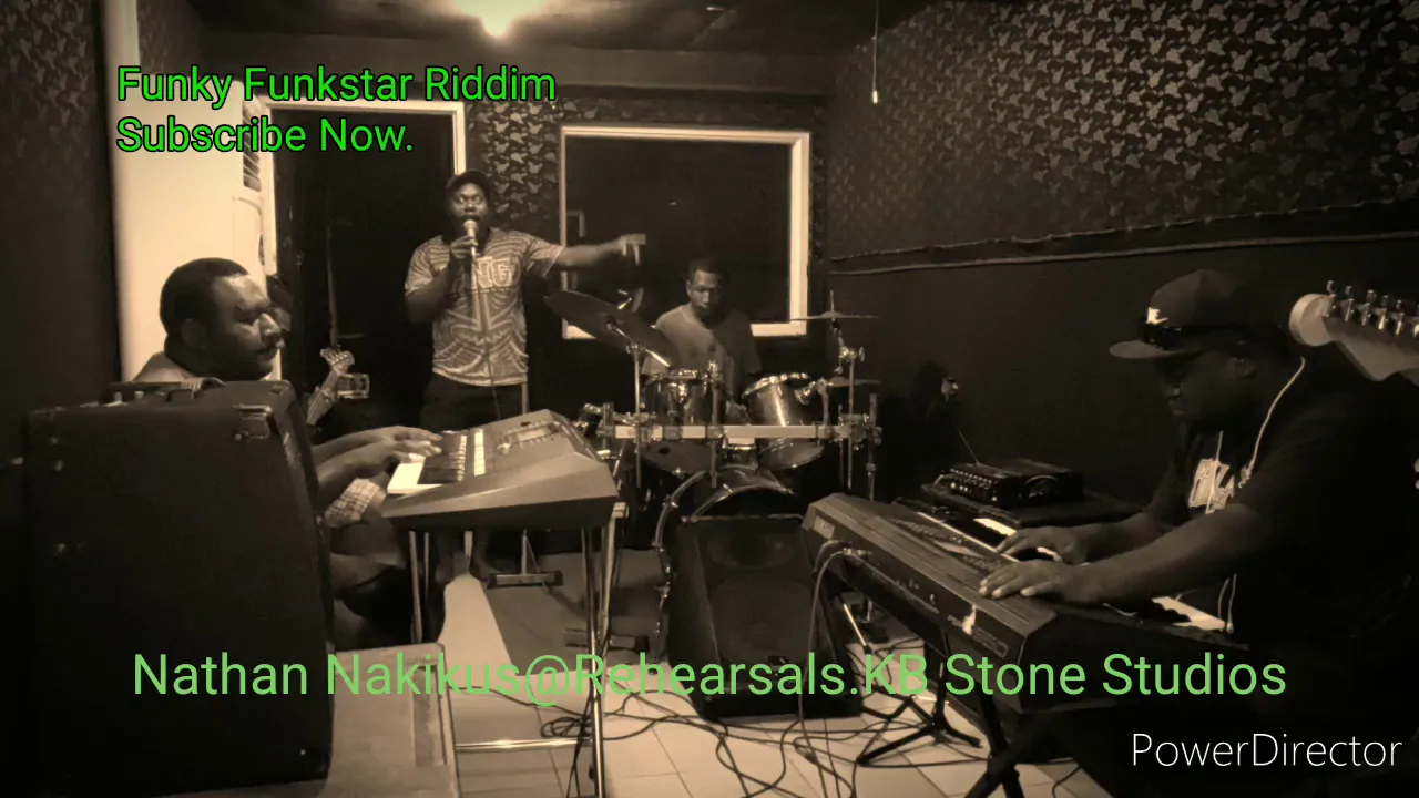 Nathan Nakikus@Rehearsals.KB Stone Studio. Port Moresby PNG