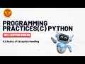 6 2 Basics of Exception Handling CS406