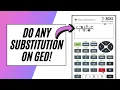 GED Math EASILY do Substitutions