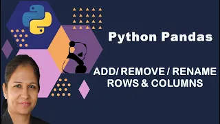 Python Pandas Tutorial Add Delete and Rename Rows and Columns in DataFrame