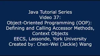EECS1021 Java Tutorial 37