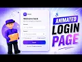 Animated Login Page using HTML CSS JavaScript Full Tutorial 2026