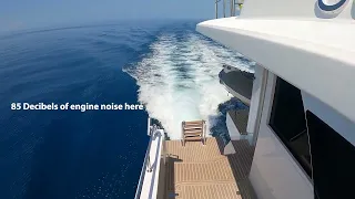 Power Catamaran, “BOAT TOUR” around the outside. Longreach 58 Expedition.